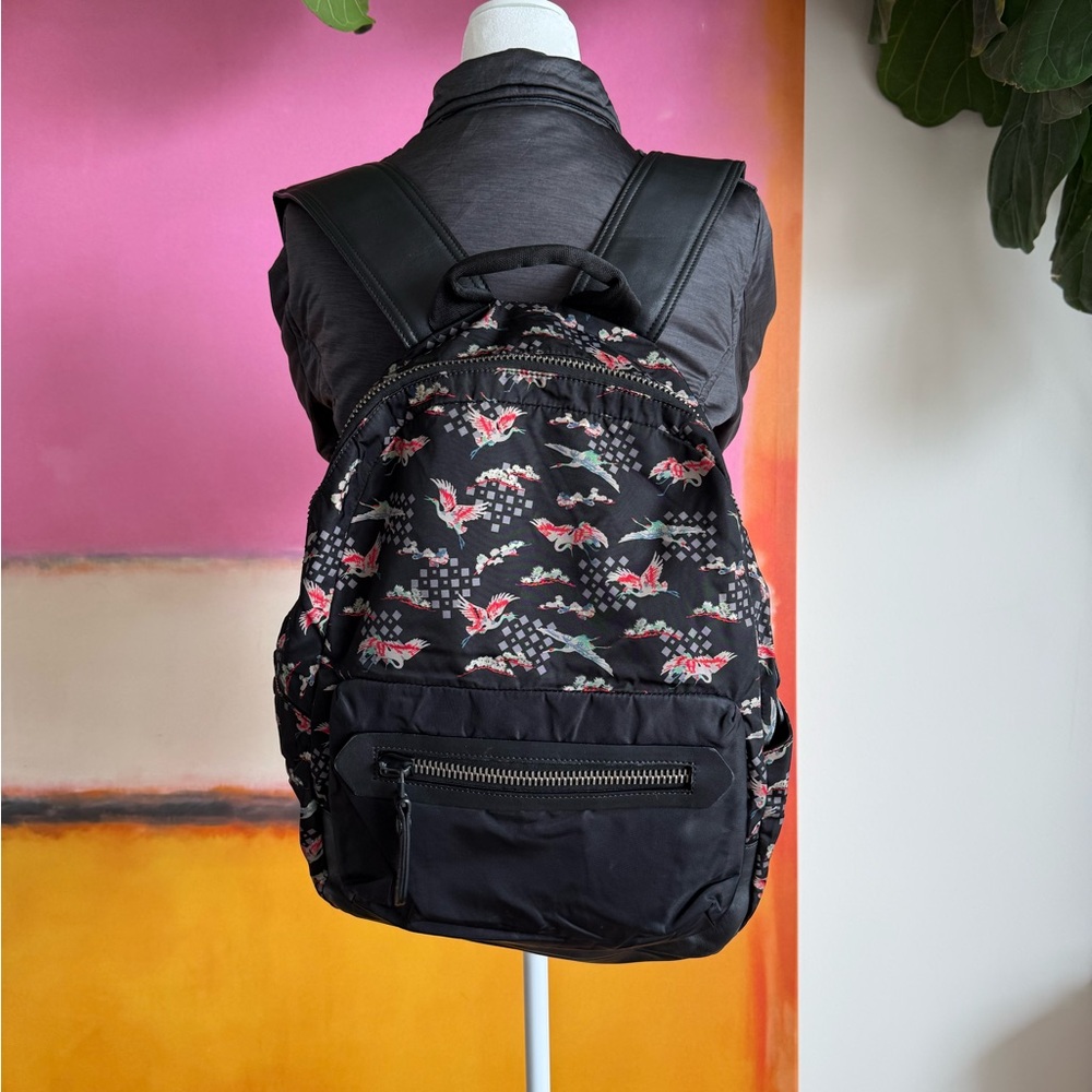 Nylon Patterned Backpack Lanvin